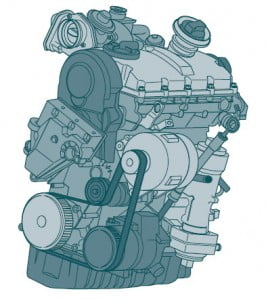 Дизельный двигатель TDI 1,9 л мощностью 74 кВт/100 л.с. с насос- форсунками