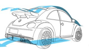 Аэродинамика автомобиля New Beetle RSi