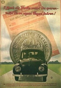 Реклама Volkswagen от 1938 года