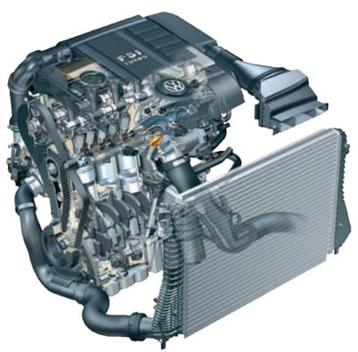 Турбированный двигатель FSI, 2,0 л/147 кВт с турбонаддувом