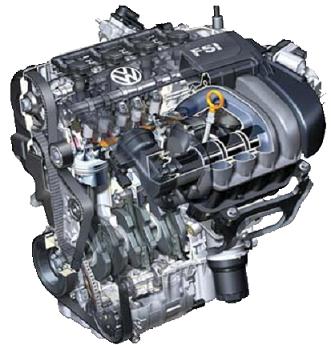 Двухлитровый двигатель FSI (110 кВт) с 4-клапанной системой газораспределения