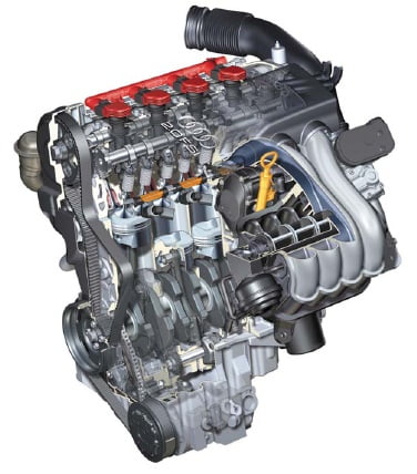 Двухлитровый двигатель FSI с непосредственным впрыском бензина мощностью 110 кВт