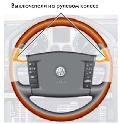 Переключение передач посредством выключателей на рулевом колесе