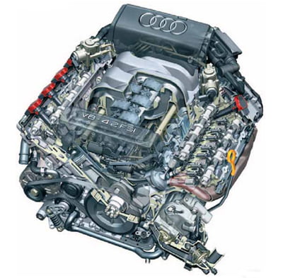 Двигатель Audi 4,2 л V8 FSI